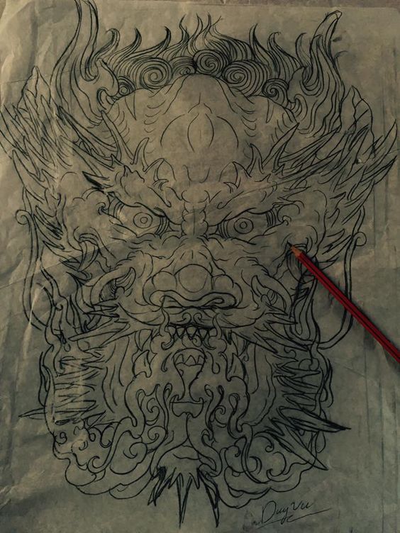 Top 100 hình xăm cụ rồng già vạn tuổi cực chất - Genztattoo
