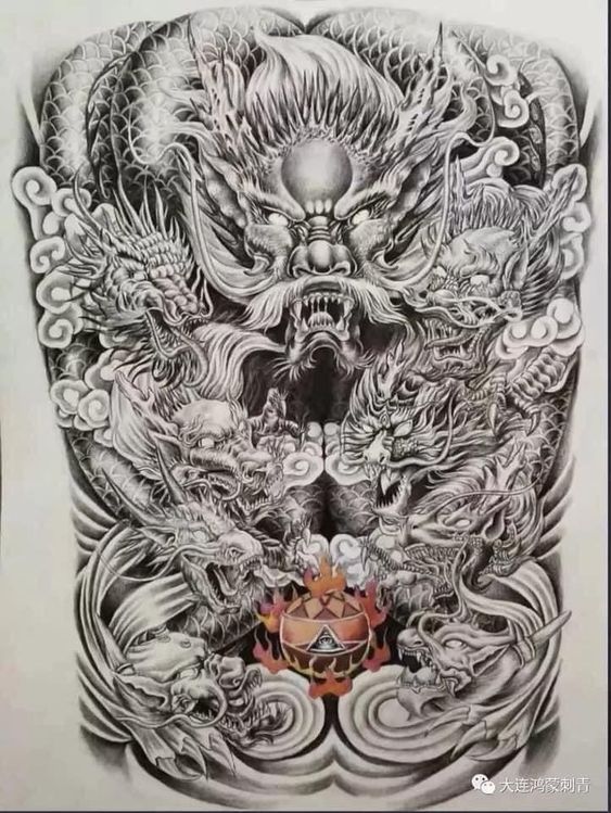 Top 100 hình xăm cụ rồng già vạn tuổi cực chất - Genztattoo