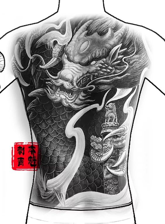 Top 100 hình xăm cụ rồng già vạn tuổi cực chất - Genztattoo
