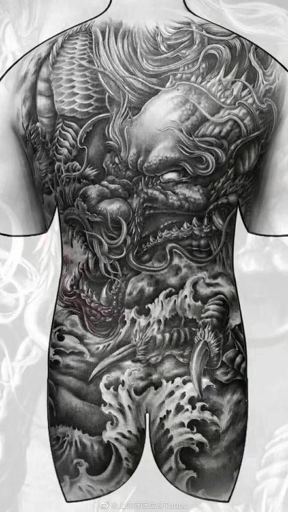 Top 100 hình xăm cụ rồng già vạn tuổi cực chất - Genztattoo