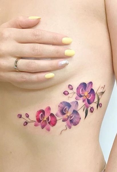 hình xăm hoa lan ngang lườn vô cùng quyến rũ hình xăm hoa lan ngang lườn vô cùng quyến rũ