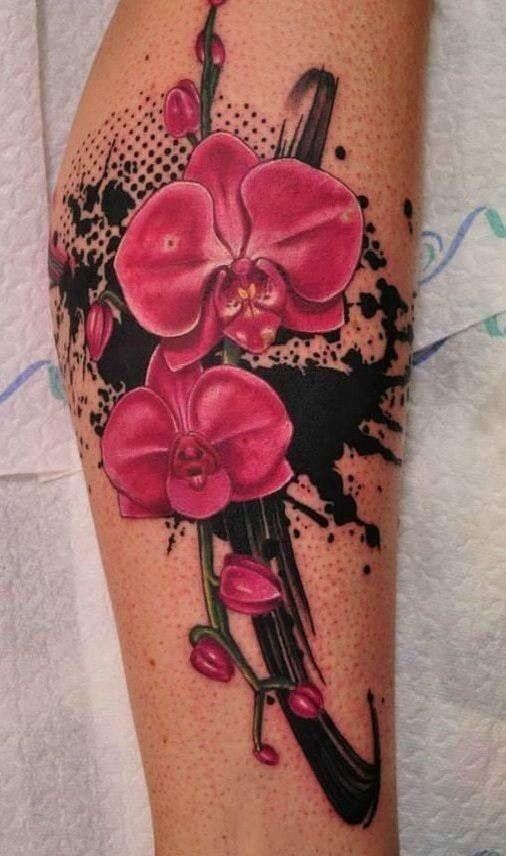 mẫu tattoo hoa lan cho bạn nữ cá tính mẫu tattoo hoa lan cho bạn nữ cá tính