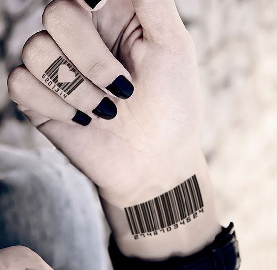 Top 101+ hình xăm mã vạch chất lừ và độc đáo - Genztattoo
