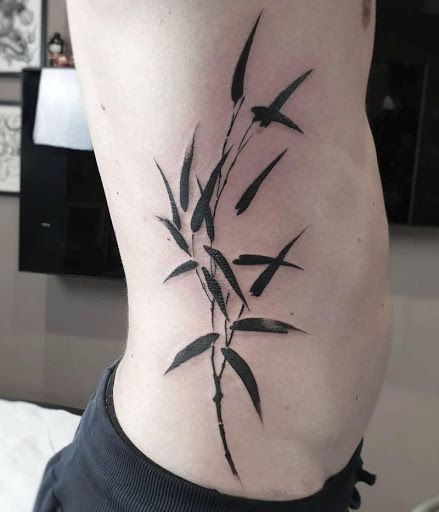 Hình xăm lá tre ở sườn Hơn 200 mẫu hình xăm mạn sườn để anh chị em tham khảo - Genztattoo