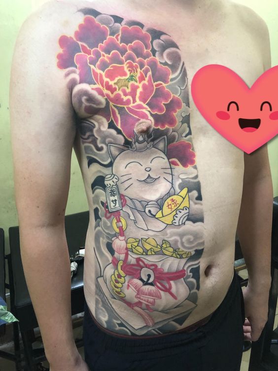 Top 200 hình xăm mèo thần tài ở ngực đem lại tài tộc may mắn - Genztattoo