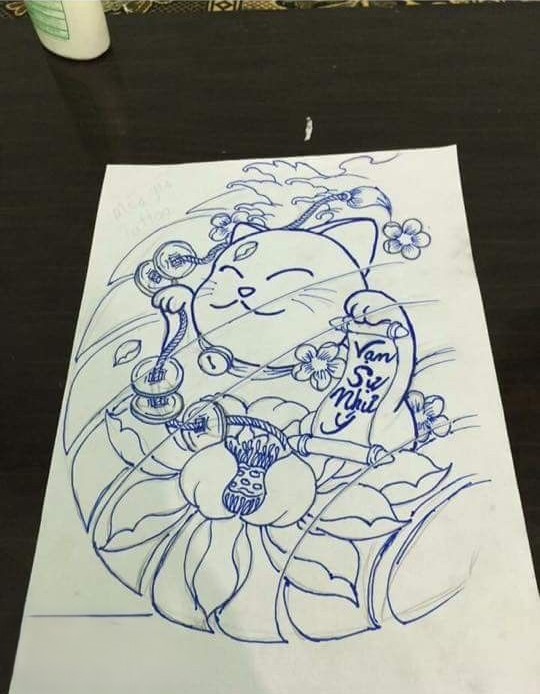 Top 200 hình xăm mèo thần tài ở ngực đem lại tài tộc may mắn - Genztattoo