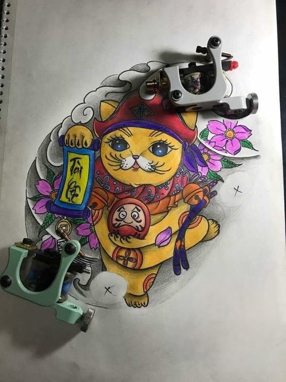 Top 200 hình xăm mèo thần tài ở ngực đem lại tài tộc may mắn - Genztattoo