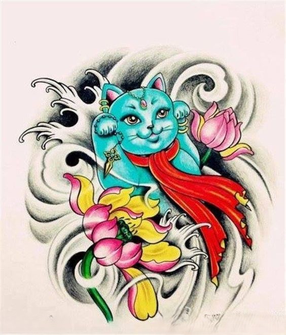 Top 200 hình xăm mèo thần tài ở ngực đem lại tài tộc may mắn - Genztattoo