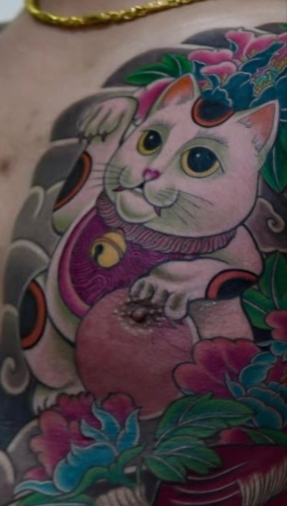 Top 200 hình xăm mèo thần tài ở ngực đem lại tài tộc may mắn - Genztattoo