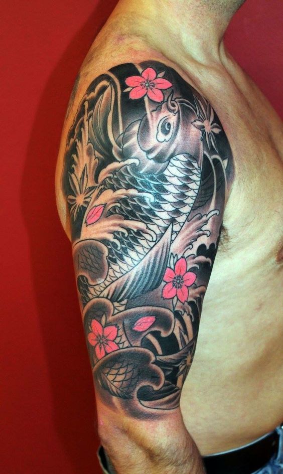 Top 155 hình xăm cá chép đen trắng được tuyển chọn - Genztattoo