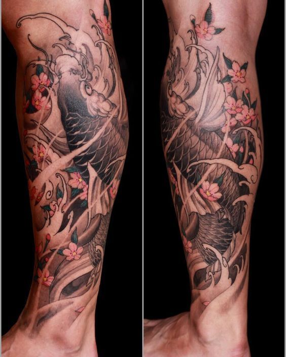 Top 155 hình xăm cá chép đen trắng được chọn lọc - Genztattoo