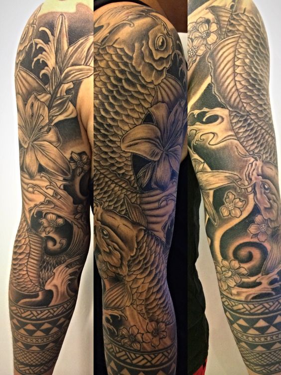 Top 155 hình xăm cá chép đen trắng được chọn lọc - Genztattoo