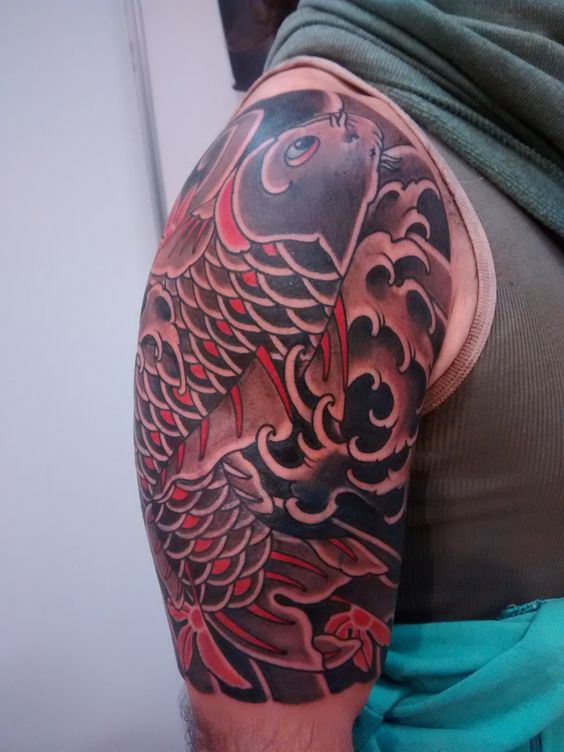 Top 155 hình xăm cá chép đen trắng được tuyển chọn - Genztattoo