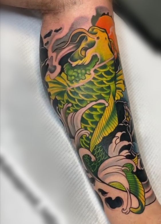 Top 155 hình xăm cá chép màu vàng được tuyển chọn - Genztattoo