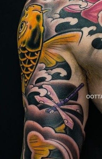 Top 155 hình xăm cá chép màu vàng được tuyển chọn - Genztattoo