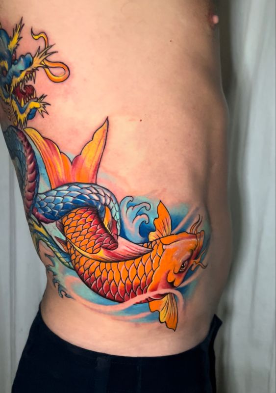 Top 155 hình xăm cá chép màu vàng được tuyển chọn - Genztattoo