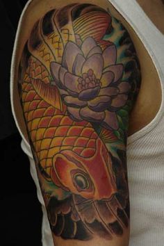 Top 155 hình xăm cá chép màu vàng được tuyển chọn - Genztattoo