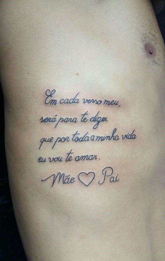 kiểu tatttoo dòng chữ về tình yêu ở mạn sườn