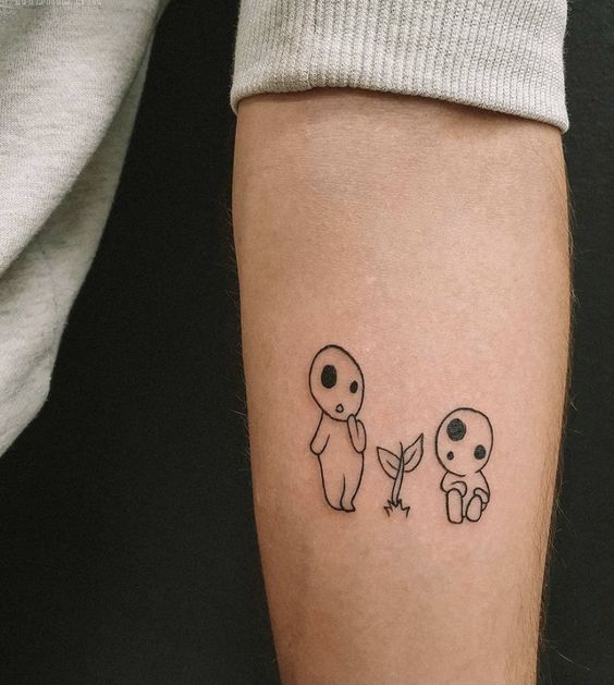 hình xăm mini hoạt hình dễ thương Top 200 hình xăm cute dễ thương cho nam và nữ - Genztattoo