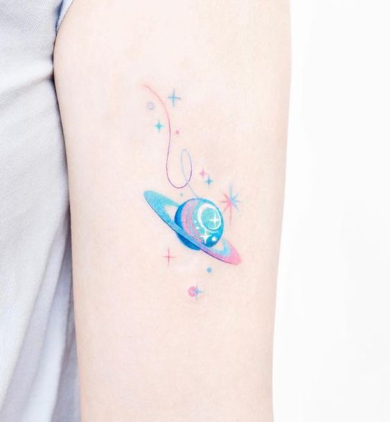 hình xăm hành tinh nhỏ Top 200 hình xăm cute dễ thương cho nam và nữ - Genztattoo