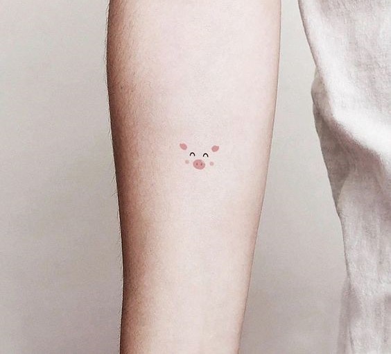hình xăm con lợn mini đơn giản Top 200 hình xăm cute dễ thương cho nam và nữ - Genztattoo