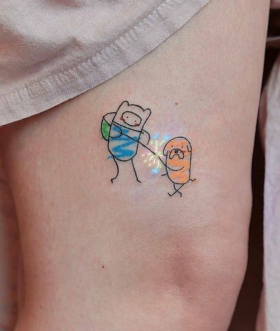 hình xăm chú heo và chú chó nhỏ dễ thương Top 200 hình xăm cute dễ thương cho nam và nữ - Genztattoo