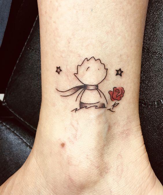 hình xăm cậu bé và hoa hồng Top 200 hình xăm cute dễ thương cho nam và nữ - Genztattoo