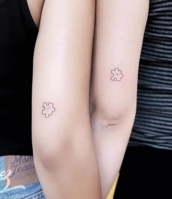 hình xăm ghép hình tình bạn nhỏ Top 200 hình xăm cute dễ thương cho nam và nữ - Genztattoo