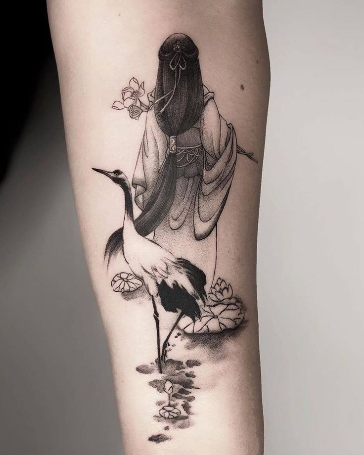 tattoo người và hạc cực đẹp tattoo người và hạc cực đẹp