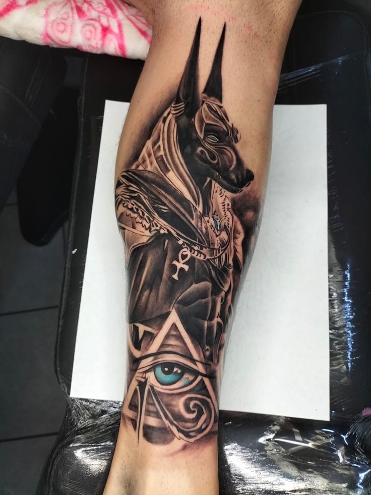 hình xăm anubis ở chân cực đẹp hình xăm anubis ở chân cực đẹp