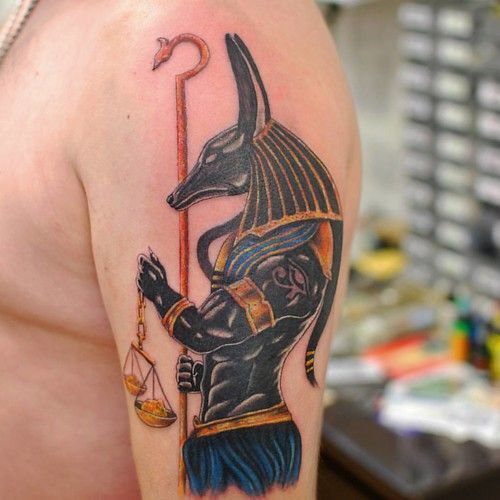 tattoo anubis cùng chiếc cân công lý tattoo anubis cùng chiếc cân công lý