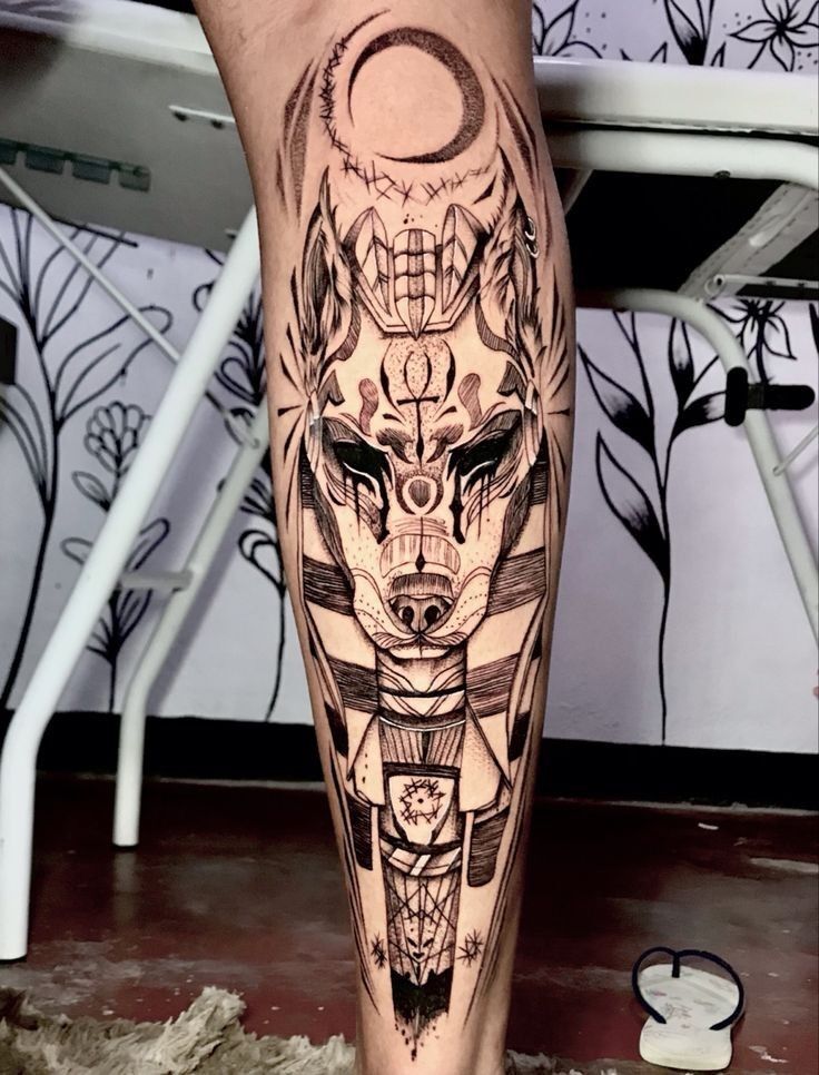 tattoo anubis đẹp full chân tattoo anubis đẹp full chân