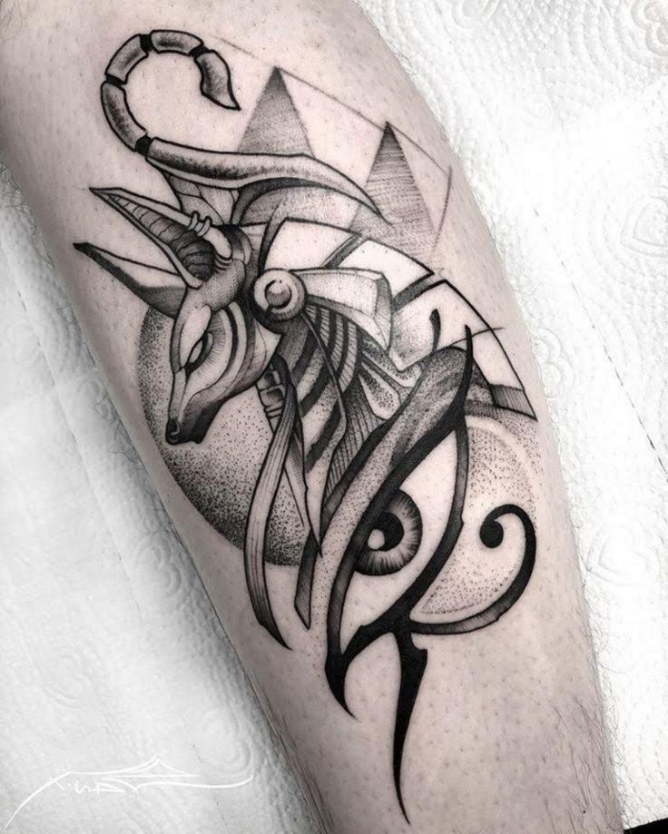 tattoo anubis đơn giản ở chân cho nam tattoo anubis đơn giản ở chân cho nam