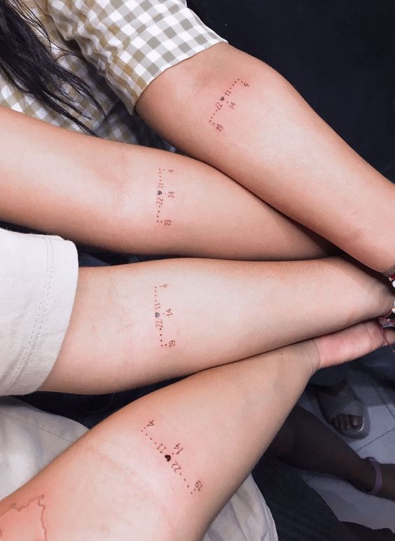 hình xăm số nhóm trên cánh tay tattoo con số ở tay cho nhóm