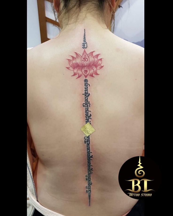 Thiết kế hình xăm Khmer dọc theo lưng Top 444+ hình xăm chữ Khmer cho người thích độc lạ - Genztattoo