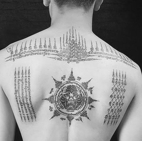 thiết kế hình xăm khmer toàn lưng Top 444+ hình xăm chữ Khmer cho người thích độc lạ - Genztattoo