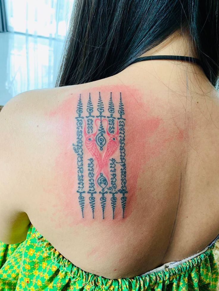Hình xăm Khmer ở lưng Top 444+ hình xăm chữ Khmer cho người thích độc lạ - Genztattoo