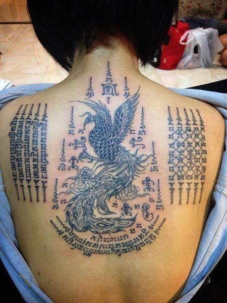 hình xăm chim kết hợp với chữ khmer Top 444+ hình xăm chữ Khmer cho người thích độc lạ - Genztattoo