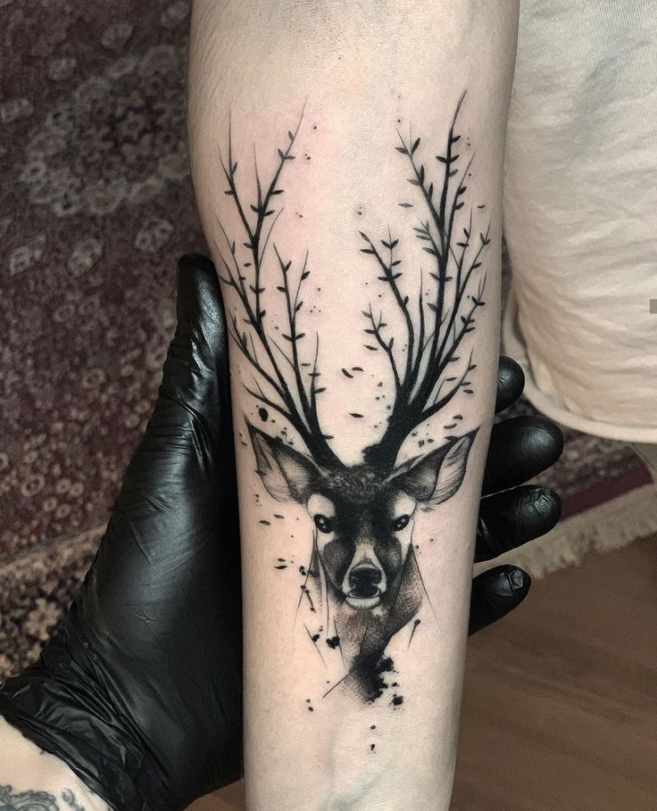 độc đáo mẫu tattoo tay hình con hươu độc đáo mẫu tattoo tay hình con hươu
