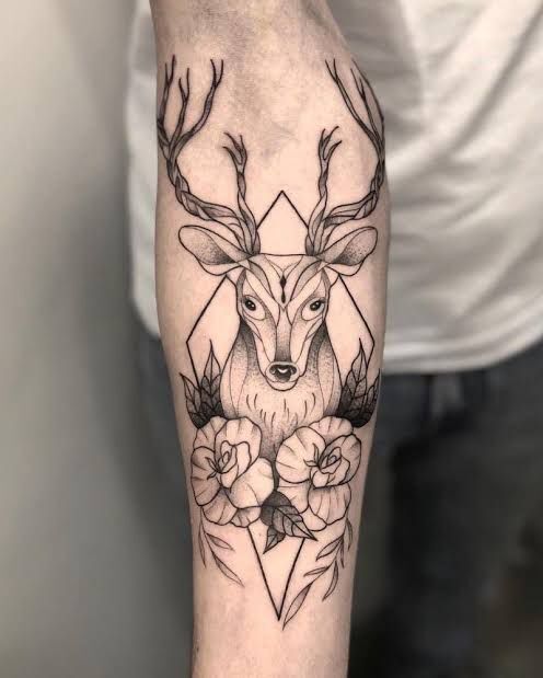 hình tattoo cẳng tay mẫu xăm con hươu hình tattoo cẳng tay mẫu xăm con hươu