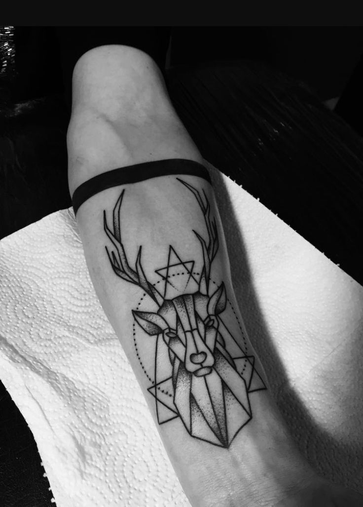 hình tattoo hươu phong cách geometric hình tattoo hươu phong cách geometric