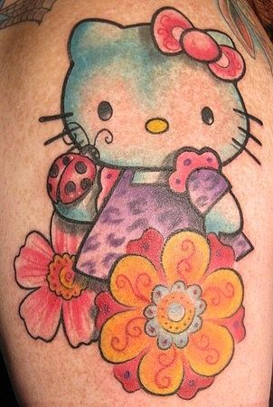 mẫu tattoo hello kitty cực đẹp