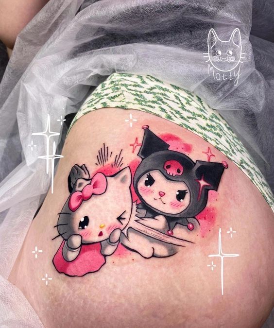 ý tưởng xăm hello kitty cực kỳ độc đáo