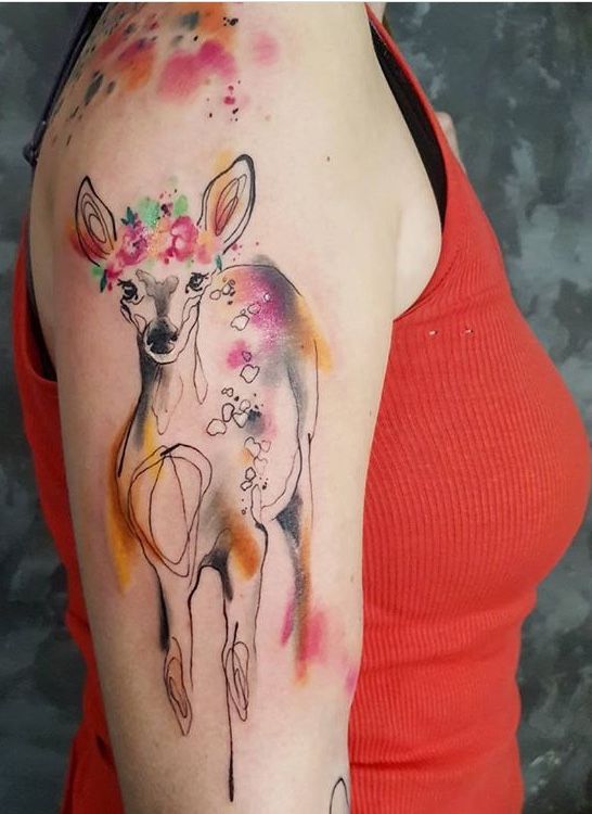 Top 666+ hình xăm con nai đầy tinh tế và thu hút - Genztattoo
