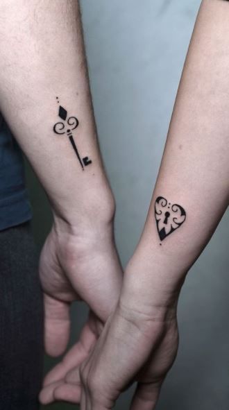 hình xăm ổ khóa và chìa khóa Top 600+ hình xăm couple siêu ngầu và cá tính - Genztattoo