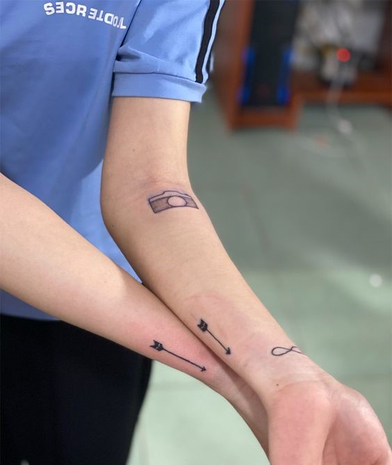 thiết kế hình xăm mũi tên cho các cặp đôi Top 600+ hình xăm couple siêu ngầu và cá tính - Genztattoo