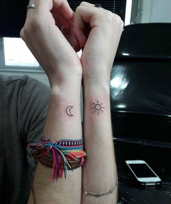 hình xăm cổ tay cặp đôi siêu dễ thương Top 600+ hình xăm couple siêu ngầu và cá tính - Genztattoo