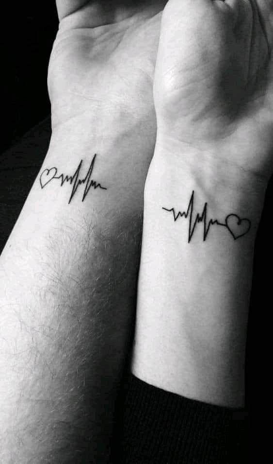 ý tưởng hình xăm nhịp tim cho các cặp đôi Top 600+ hình xăm couple siêu ngầu và cá tính - Genztattoo