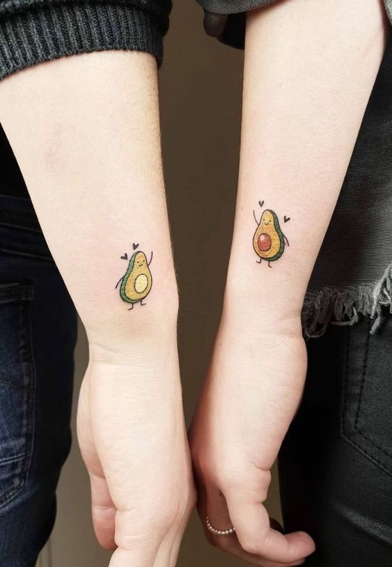 hình xăm quả bơ đẹp cho cặp đôi Top 600+ hình xăm couple siêu ngầu và cá tính - Genztattoo