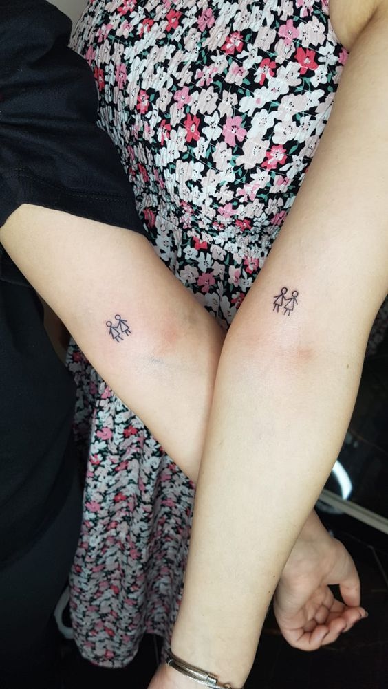 hình xăm cặp đôi nhỏ ở mặt trong cánh tay Top 600+ hình xăm couple siêu ngầu và cá tính - Genztattoo